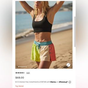 Free People Movement invigorate color block shorts
